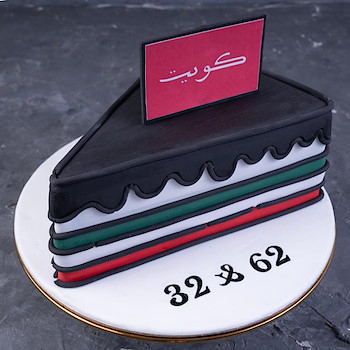 Kuwait Flag Comic Cake