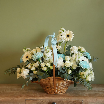 Blue And White Basket