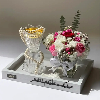 Flower And Mubkhar Tray