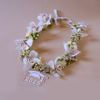 White Graduation Collar