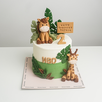 Horse And Giraffe Cake