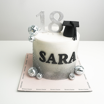 Silver Grad Cake