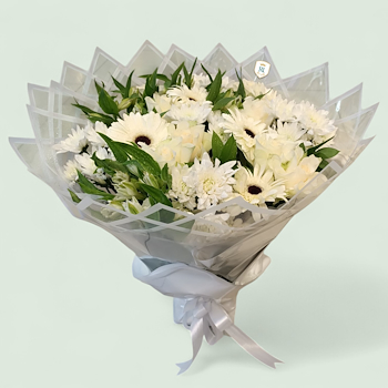  Pure White Elegance Bouquet
