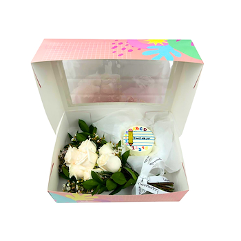Gift Box White Bloom