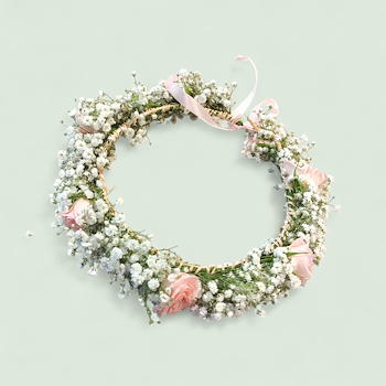 Blush & Baby's Breath Crown