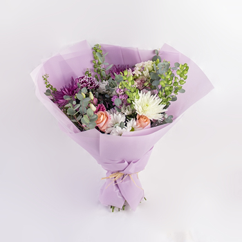 Purple Wrapped Bouquet