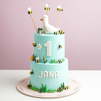 Goose And Blossom Cake