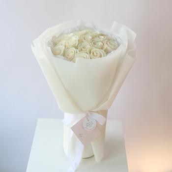 Classic White Roses Bouquet