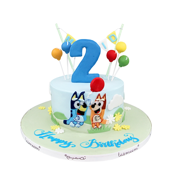Blue Puppy Cake