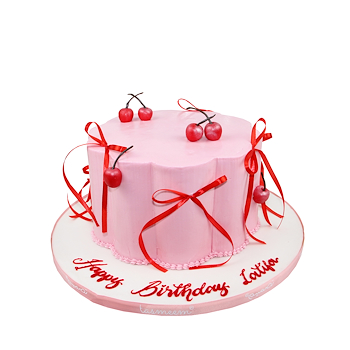 Cherry Red Bow Cake