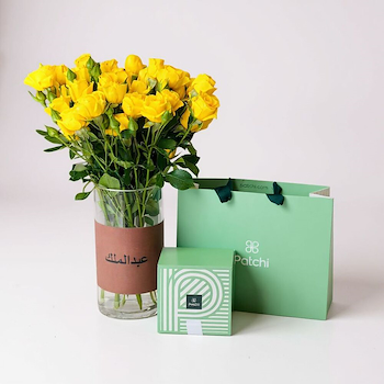 Yellow Roses & Patchi