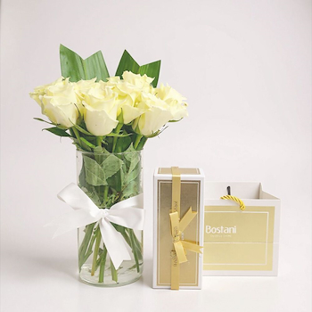 Rose Vase And Bostani 