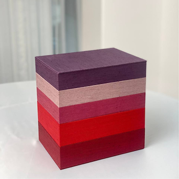 Layered Burgundy Jewelry Boxes