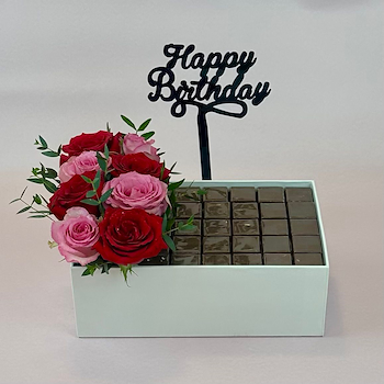 Chocolate Tray & Blooms 15