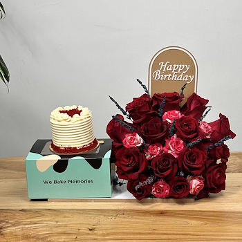 The Cake And Flowers