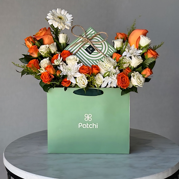 سلة باتشي اورنج وايت