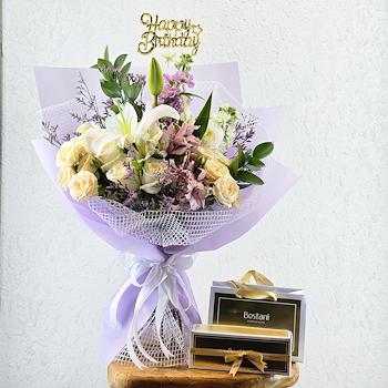 باقة الزهور الأرجوانية