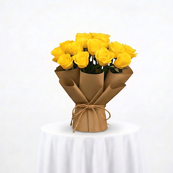 باقة جوري اصفر