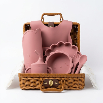 Pink Baby Dining Set w/Name