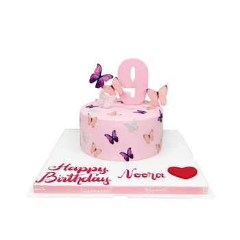 كيكة بثيم فراشات