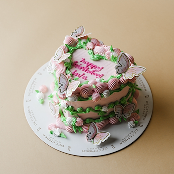 Pink Heart Butterfly 