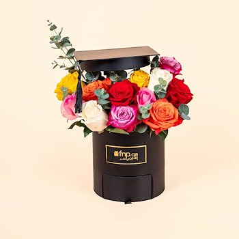 Elegant Rainbow Rose Box