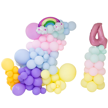 Pastel Themed Balloon Arrangement