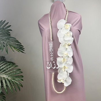 Customized Floral Necklace with Pearls