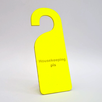 Fluorescent Yellow Door Hanger 1