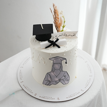 Girl White Success Cake