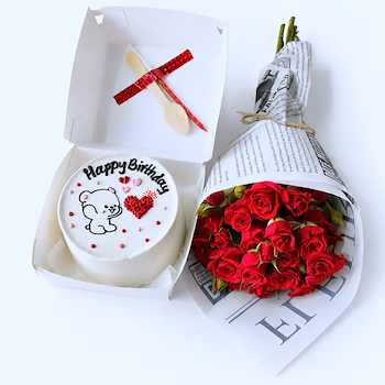 Cute Floral Bento Cake