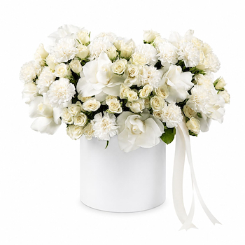 Pure Ivory Floral Box