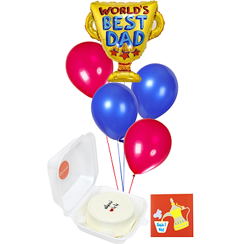 Mini Cake & Balloons Combo