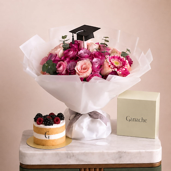 Ganache Graduation Roses Bouquet 