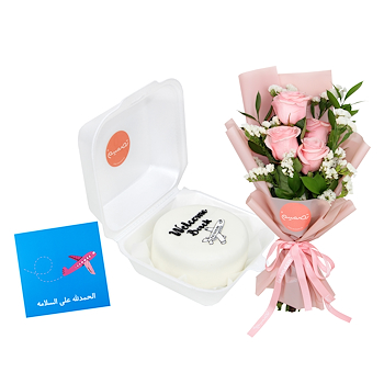 Cake Flowers Greeting Card