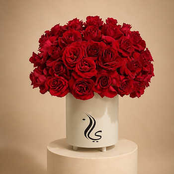 Crimson Rose Vase