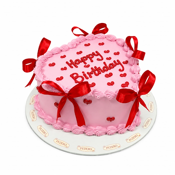 Ribbon Heart Cake