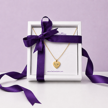 Personalized Golden Heart Necklace 