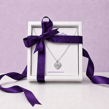 Personalized Silver Heart Necklace 