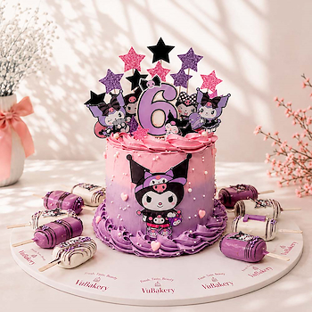 Kuromi Cake With Cakesickles