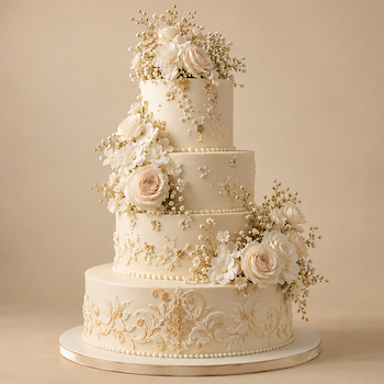 Luxurious Elegance Wedding Cake