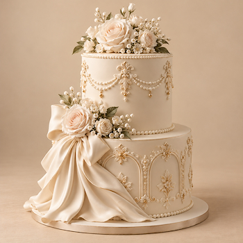 Royal Whisper Wedding Cake
