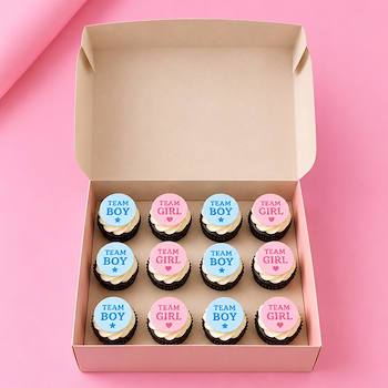 Team Pink Blue Cupcakes
