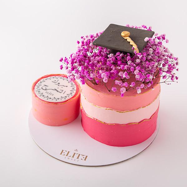 Pink Graduation Cake